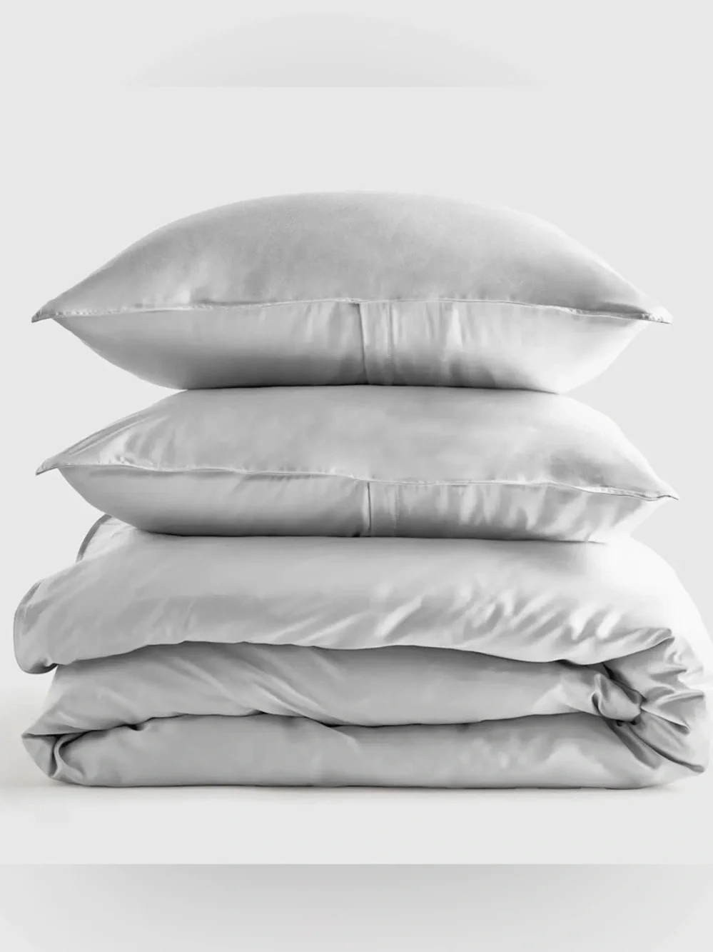 NWT Quince Bamboo Duvet Cover Set, King/Cal King (Light Gray)